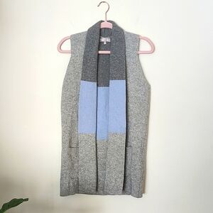 Benedetta B made in Italy merino wool cashmere sweater cardigan vest women's M